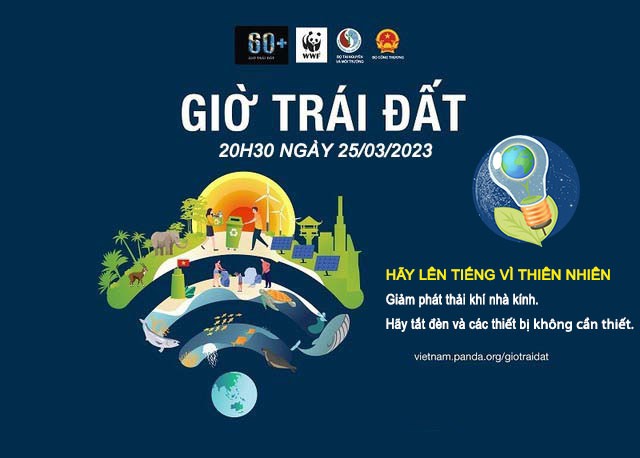 Tích cực hưởng ứng Giờ trái đất, vì một thế giới tốt đẹp hơn